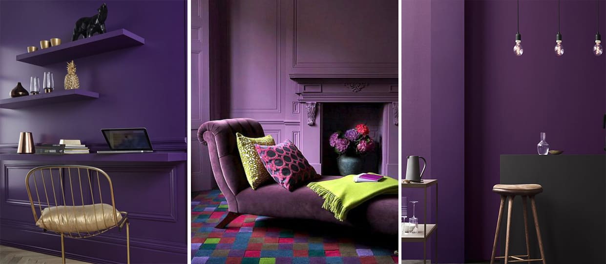 Interiorismo color violet