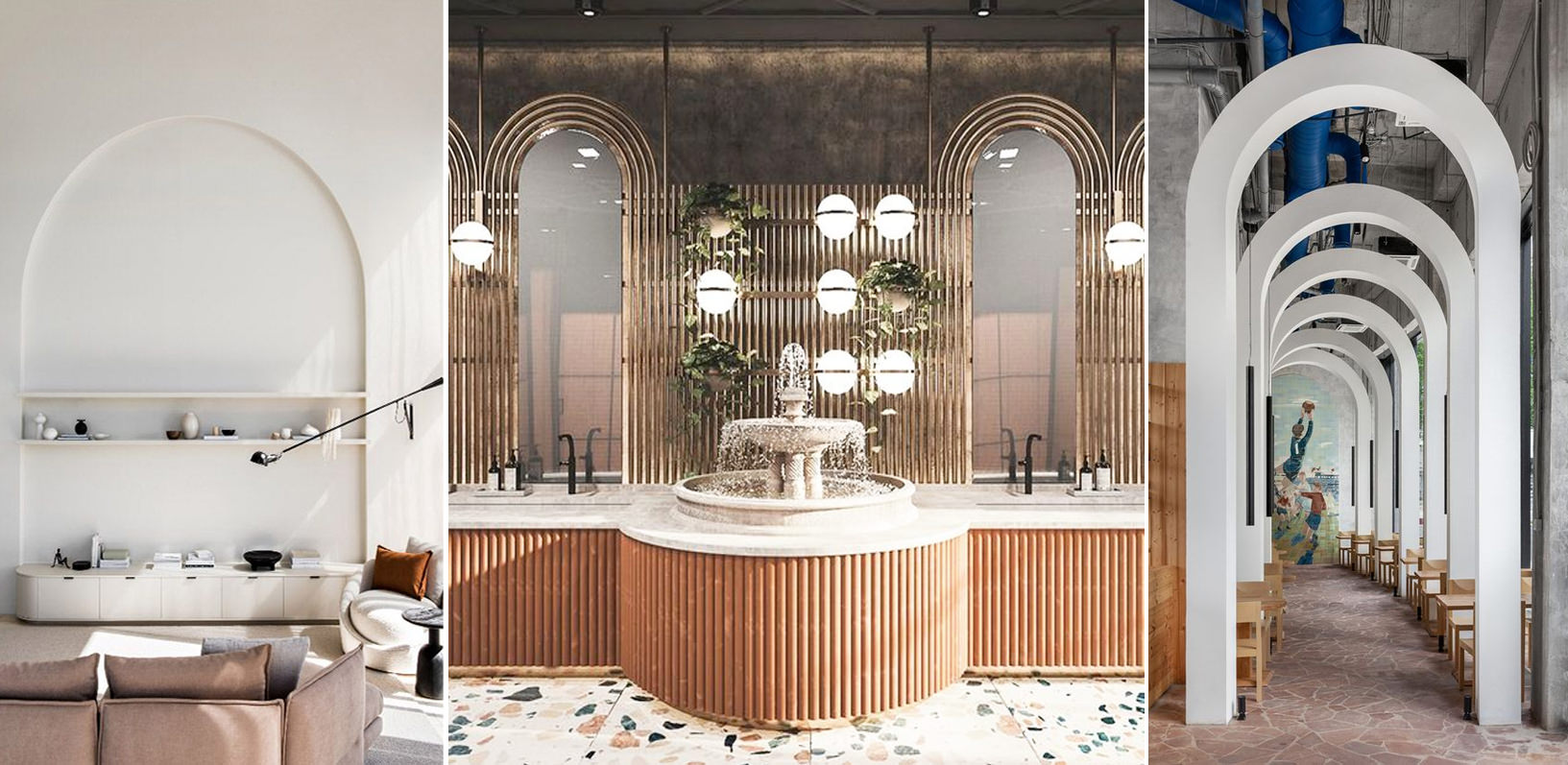 Mobiliario y decoración con arcos