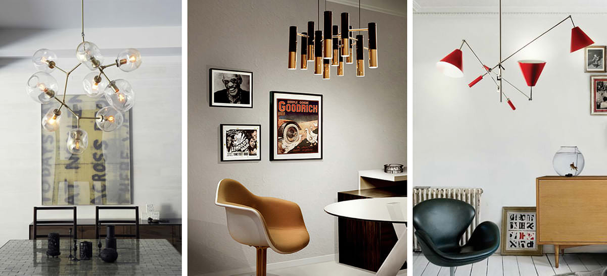 Iluminación en diseño de interiores inspirada en los años 50